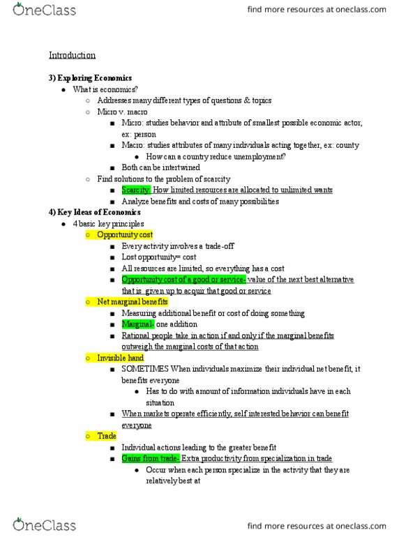 ECON 102 Chapter Notes - Chapter 1-18: Inferior Good, Price Controls, Sunk Costs thumbnail