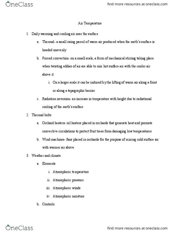 GSC 304 Lecture Notes - Lecture 3: Wind Chill, Radiative Cooling, Forced Convection thumbnail