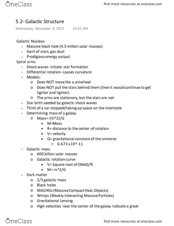 ASTR 103 Lecture Notes - Lecture 24: Weakly Interacting Massive Particles, Dark Matter, Square Root thumbnail