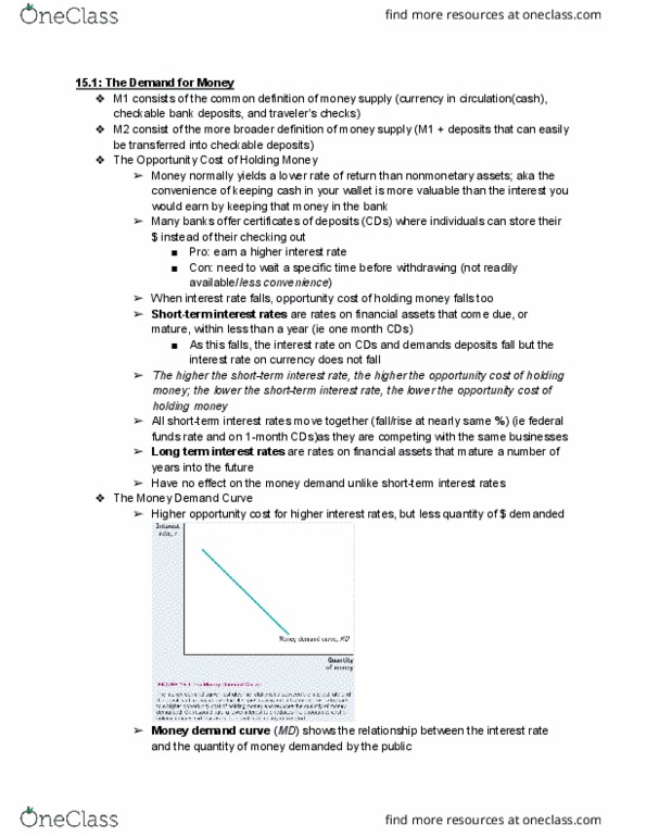 ECON 222 Chapter Notes - Chapter 15: Taylor Rule, United States Treasury Security, Aggregate Demand thumbnail