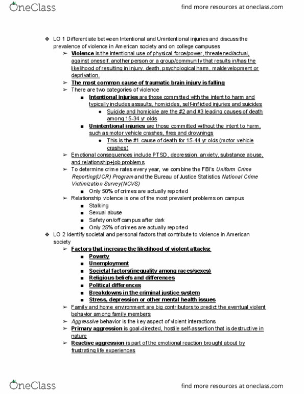 KINE 250 Chapter Notes - Chapter 4: Clery Act, Nuclear And Radiation Accidents And Incidents, Child Abuse thumbnail