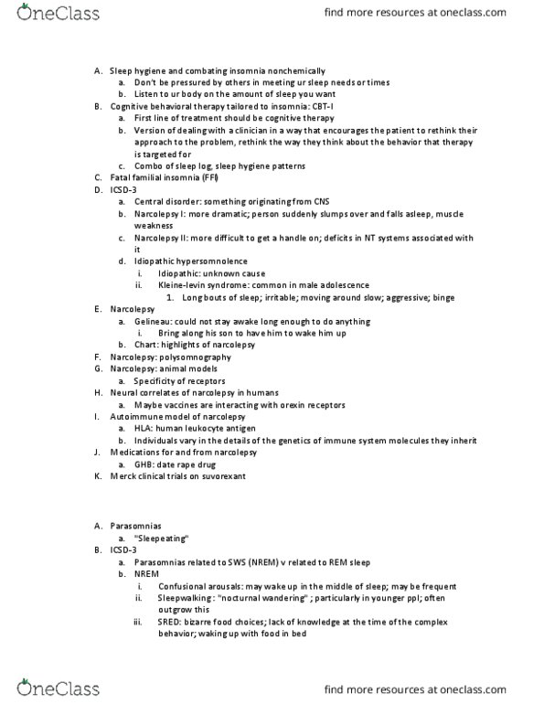 PSYC 385 Lecture Notes - Lecture 9: Episodic Memory, Nocturnal Enuresis, Enuresis thumbnail