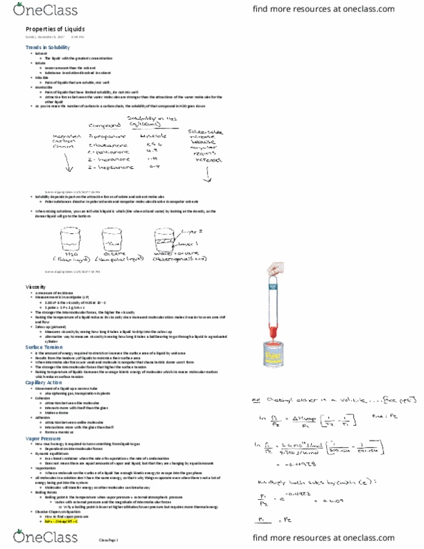 CHEM 031 Lecture Notes - Lecture 20: Gas Constant, Intermolecular Force, Boiling Point thumbnail