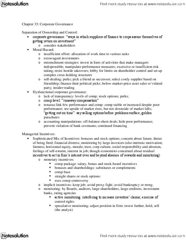 MIS 4500 Lecture Notes - Proxy Fight, Cadbury Report, Insider Trading thumbnail