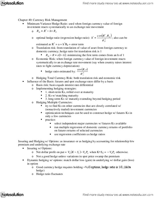 MIS 4500 Chapter Notes - Chapter 40: Basis Risk, Spot Contract, Absolute Return thumbnail
