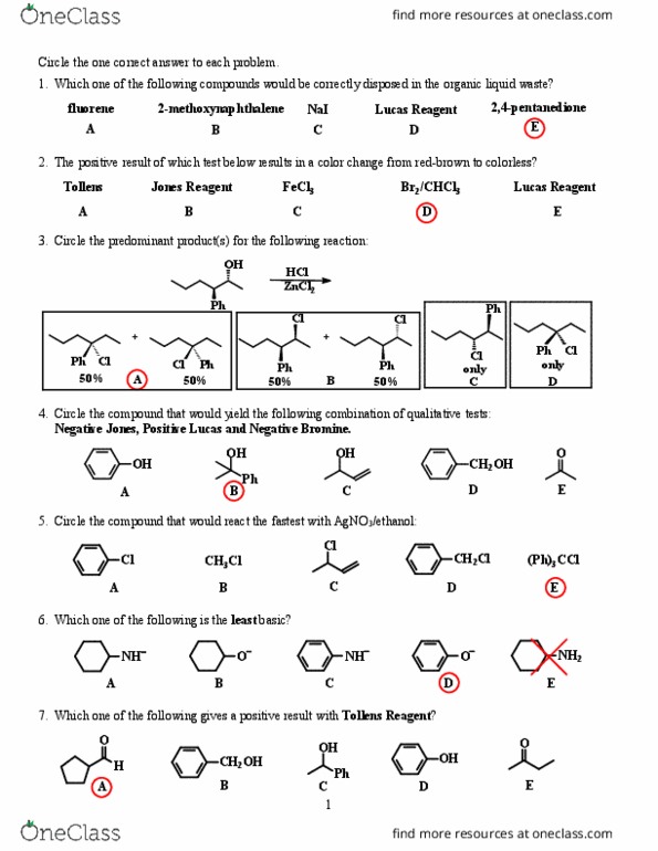 CHEM 2364 Lecture Notes - Lecture 3: Benzophenone, Cyclohexene, Ammonia thumbnail