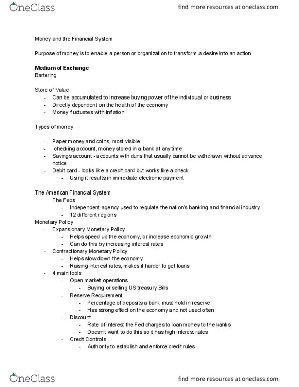 BUSN 70 Lecture Notes - Lecture 15: National Credit Union Administration, Preferred Stock, Federal Deposit Insurance Corporation thumbnail