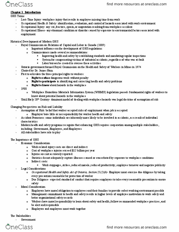 MHR 711 Lecture Notes - Lecture 1: Anthropometry, Chronic Toxicity, Surface Tension thumbnail