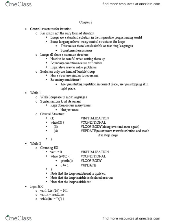 CSC 110 Lecture Notes - Lecture 15: Syntactic Sugar, Imperative Programming thumbnail