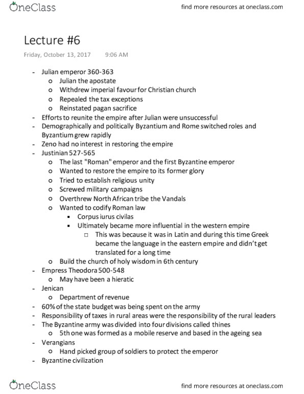 HIST 2601 Lecture Notes - Lecture 6: Sophia (Wisdom), Hieratic, Shia Islam thumbnail