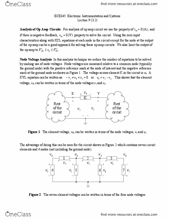 ECE 345 Lecture Notes - Lecture 9: Operational Amplifier thumbnail
