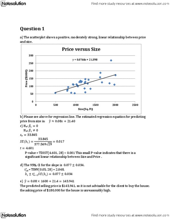 COMM 291 Lecture Notes - Loan Guarantee, Scatter Plot, Coefficient Of Determination thumbnail