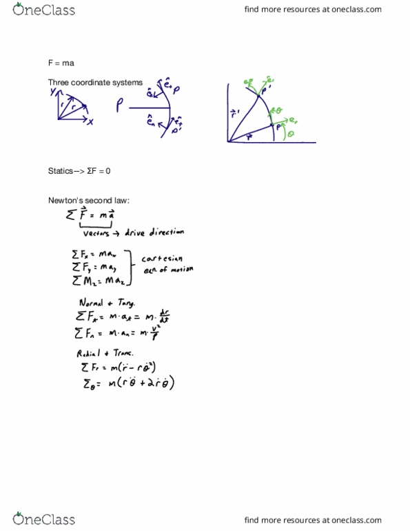 ME 361 Lecture Notes - Lecture 16: Coordinate System, Statics, Momentum thumbnail