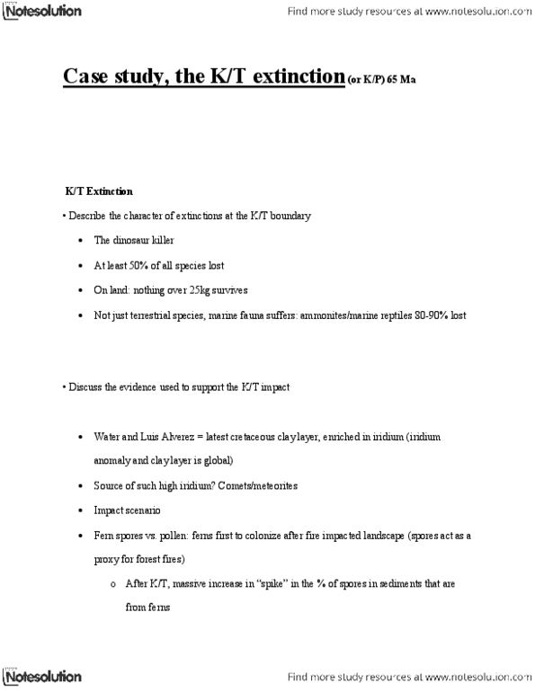 GEOL 2207 Lecture Notes - Hatching, Photosynthesis, Deccan Traps thumbnail