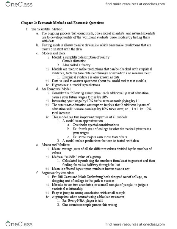 ECO 211 Chapter Notes - Chapter 2: Mark Zuckerberg, Concurrent List, Natural Experiment thumbnail