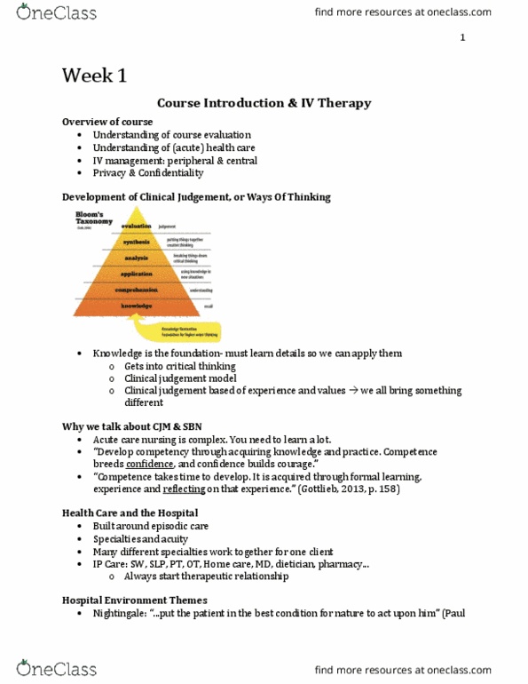 Nursing 3910A/B Lecture Notes - Lecture 1: One Health, Dietitian, Therapeutic Relationship thumbnail