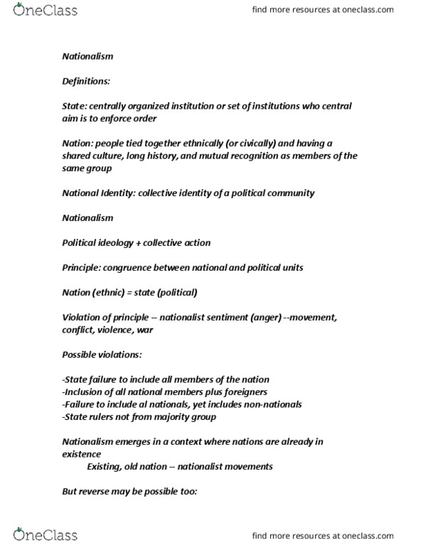 SOCI 230 Lecture Notes - Lecture 14: Failed State, Jus Soli thumbnail