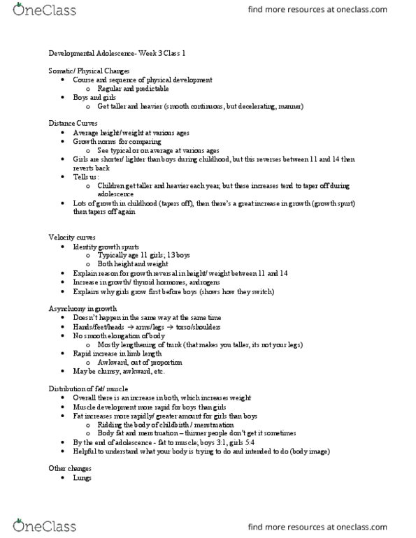 PS276 Lecture Notes - Lecture 1: Prefrontal Cortex, Grey Matter, Synaptic Pruning thumbnail