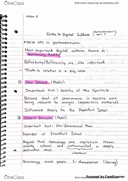 HUM 1324 Lecture 3: Humanities Digital Culture Notes thumbnail