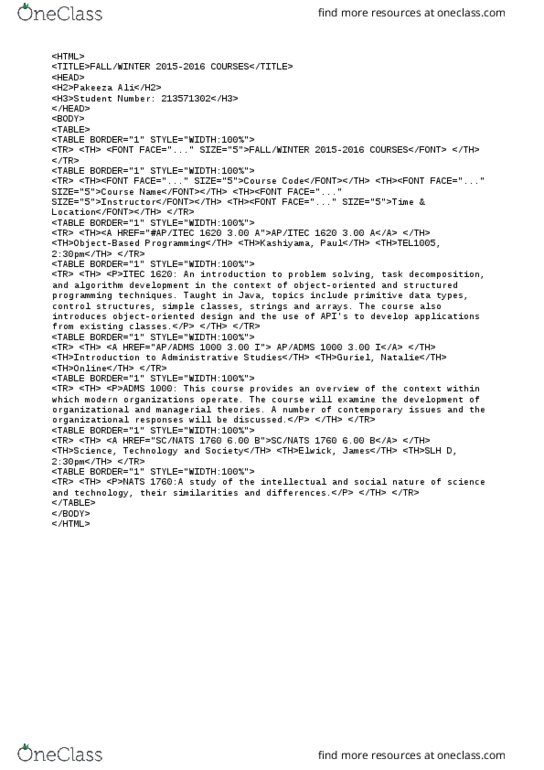 ITEC 1620 Lecture Notes - Lecture 10: Functional Decomposition, Structured Programming thumbnail