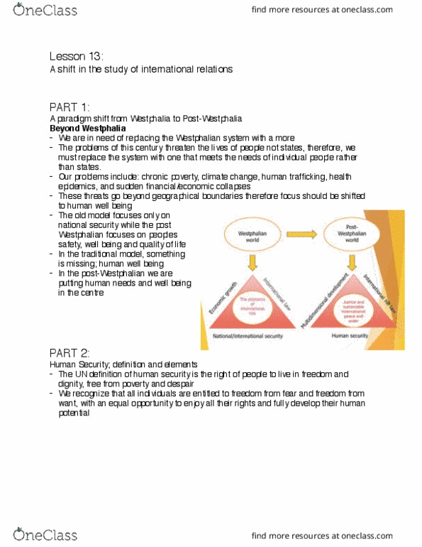 DVM 1100 Lecture Notes - Lecture 23: Chronic Poverty, Human Security, Paradigm Shift thumbnail