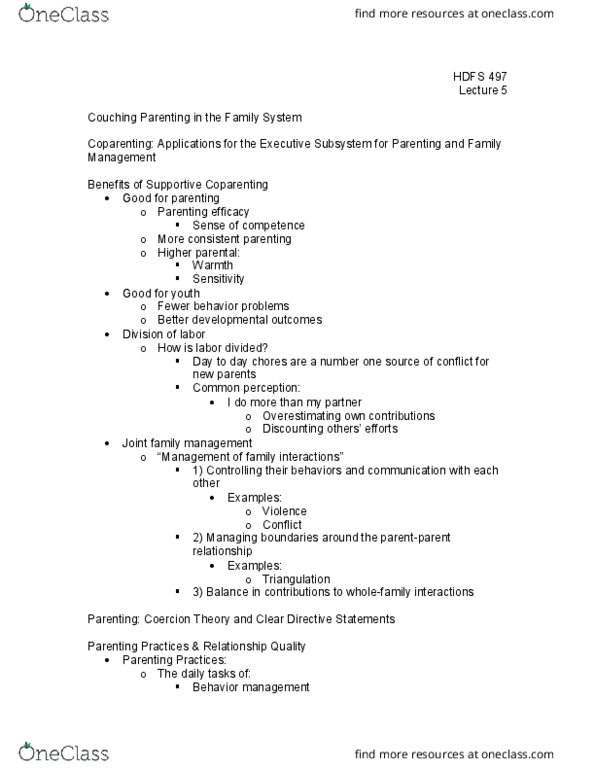 HD FS 497 Lecture Notes - Lecture 5: Extended Family, Behavior Management, Apache Hadoop thumbnail