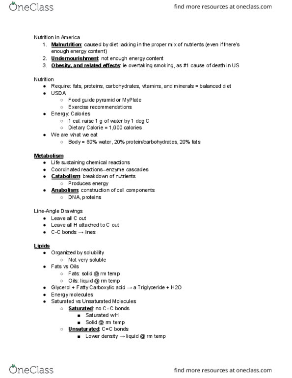 CHEM 1100 Lecture Notes - Lecture 17: Carboxylic Acid, Myplate, Calorie thumbnail