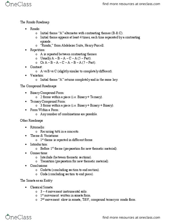 MUSIC 102 Lecture Notes - Lecture 30: Henry Purcell, Ternary Form, Abdelazer thumbnail