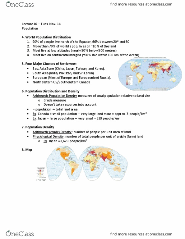 GEOG 1280 Lecture Notes - Lecture 16: Natural Disaster, Cornucopian, Infant Mortality thumbnail