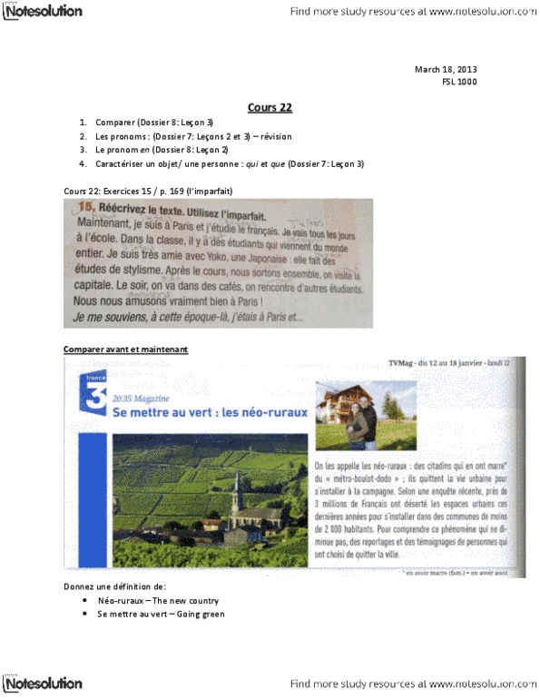 FSL 1000 Lecture Notes - Navais, Dune, Adverb thumbnail