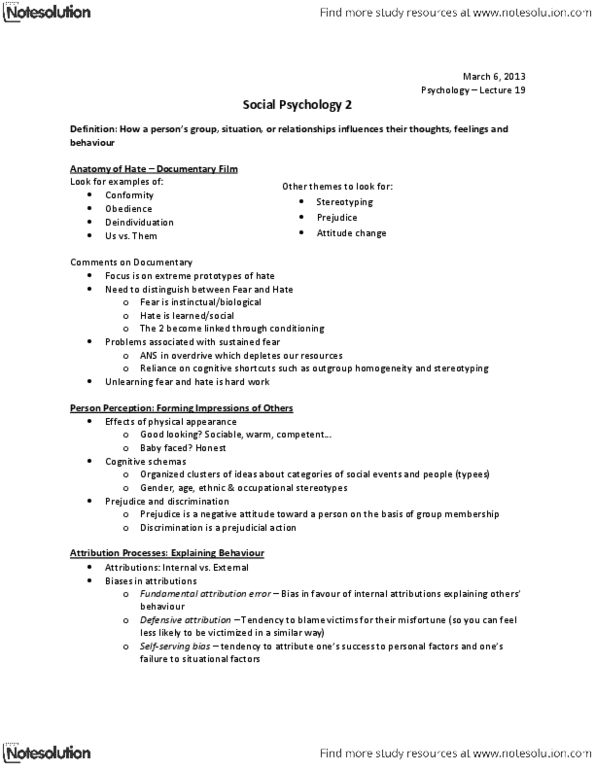 PSYC 2510 Lecture Notes - Classical Conditioning, Cortisol, Operant Conditioning thumbnail