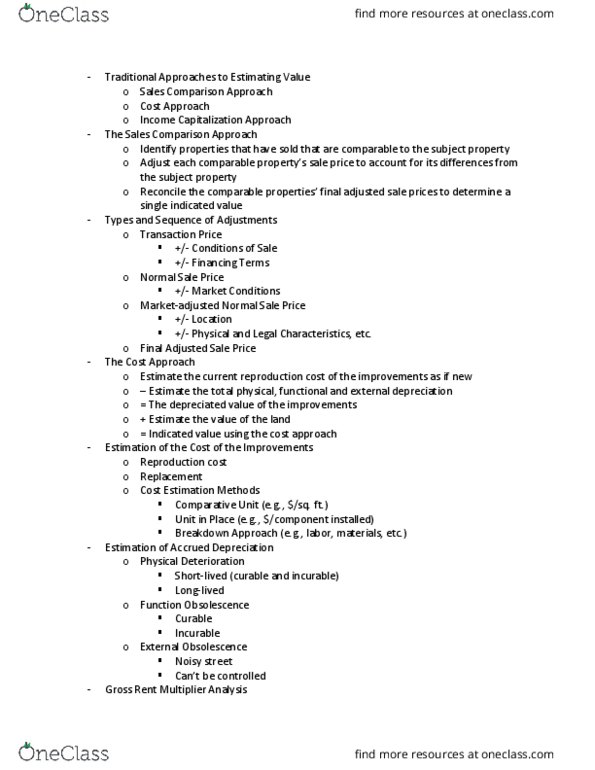 REE-3043 Lecture Notes - Lecture 12: Capitalization Rate, Market Participant, Earnings Before Interest And Taxes thumbnail