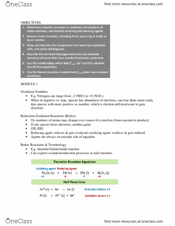 CHEM 1A03 Lecture Notes - Lecture 4: Reducing Agent, Antiseptic, Hydrogen Peroxide thumbnail