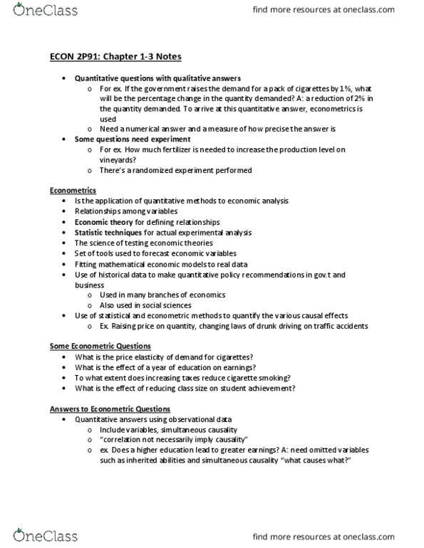 ACTG 2P31 Lecture Notes - Lecture 3: Linear Regression, Simple Linear Regression, Econometrics thumbnail