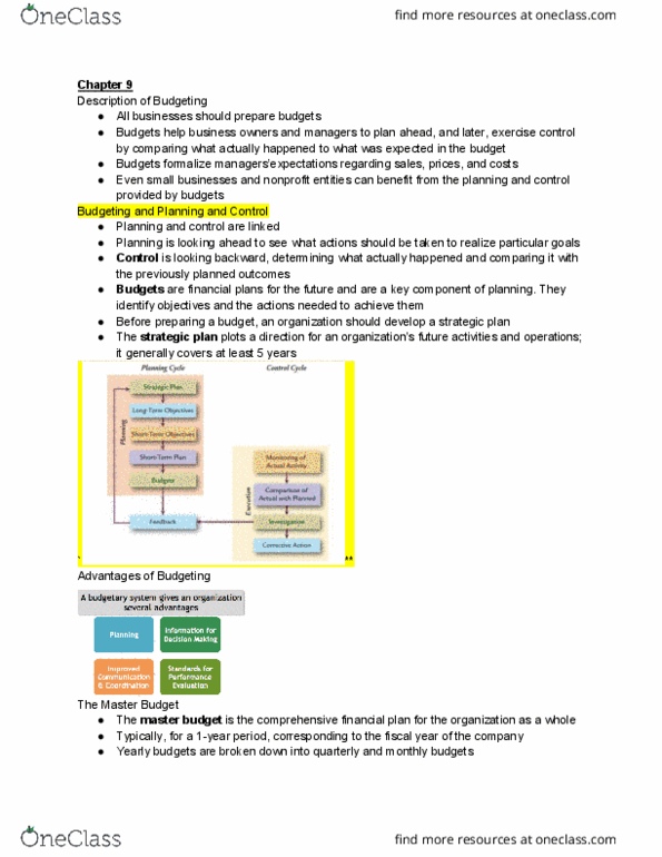 ACC 200 Lecture Notes - Lecture 9: Budget, Pro Forma, Finished Good thumbnail