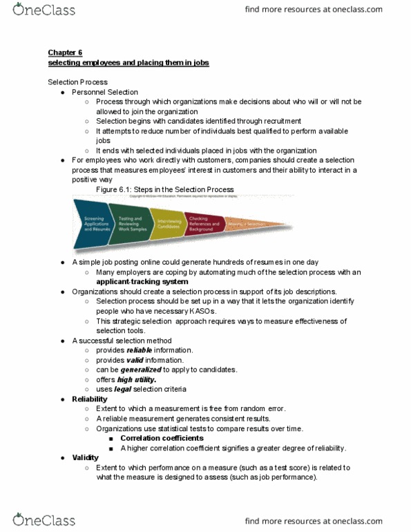 MIE 330 Lecture Notes - Lecture 6: Job Performance, Observational Error, Fair Credit Reporting Act thumbnail