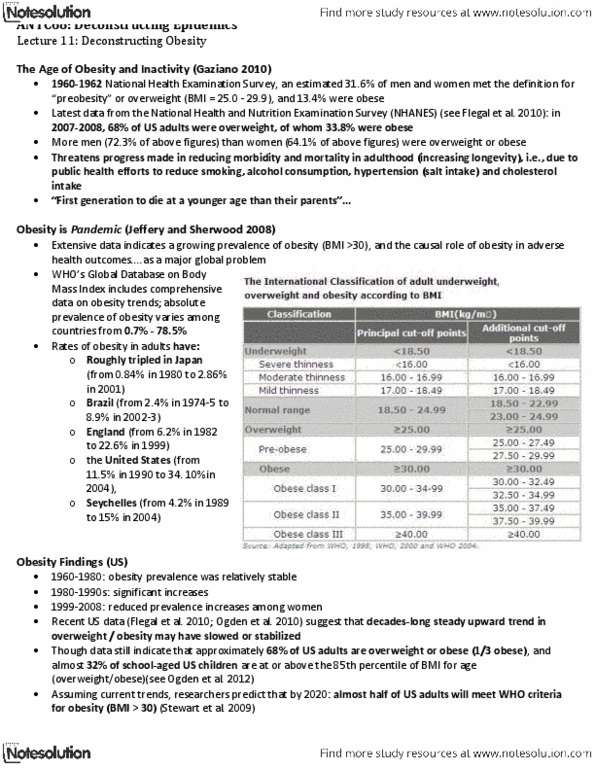 ANTC68H3 Lecture Notes - Osteoporosis, Weight Watchers, Underweight thumbnail