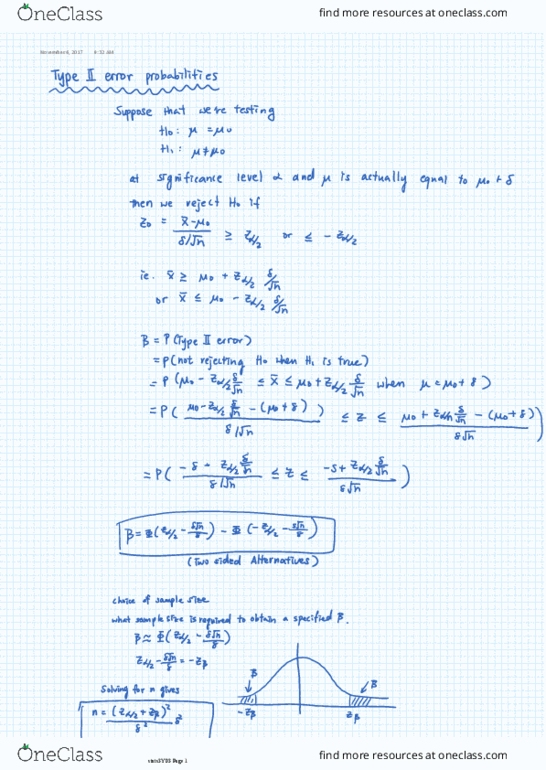 STATS 3Y03 Lecture 24: 9.4-9.5 thumbnail