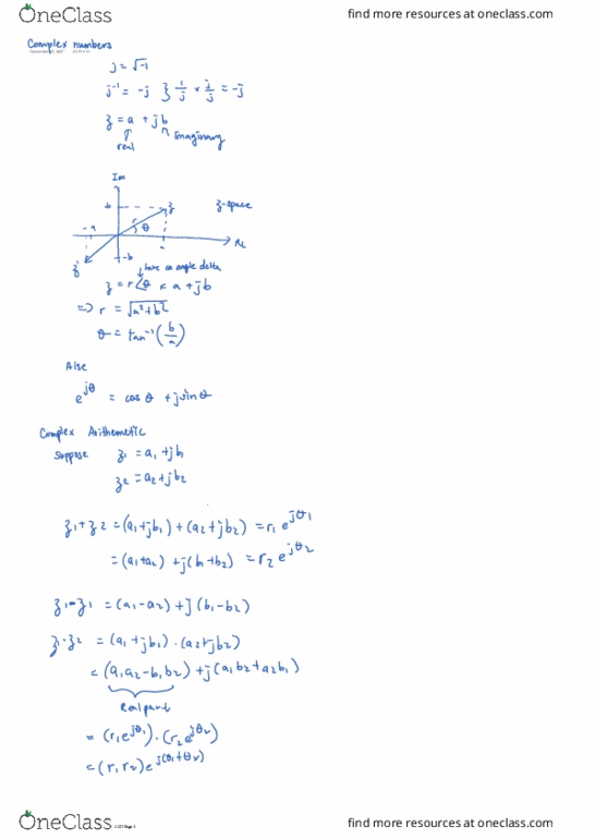 ELECENG 2CI5 Lecture 20: Complex numbers thumbnail