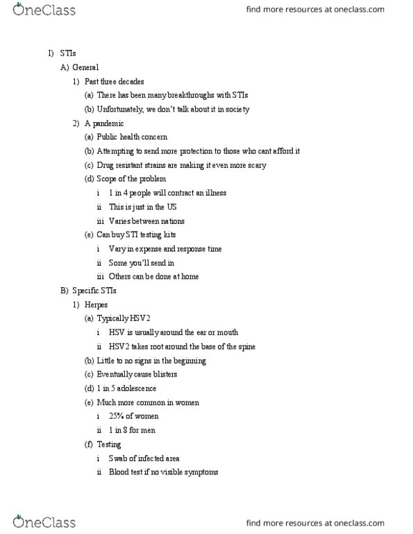 PSYC 4600 Lecture Notes - Lecture 12: Blood Test, Syphilis, Cervical Cancer thumbnail