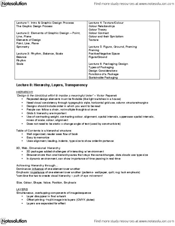 GCM 230 Lecture Notes - Storyboard, Master Sergeant, Modular Design thumbnail