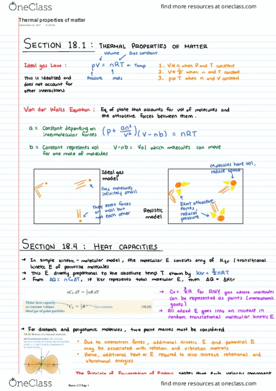 PHYS 157 Chapter 18: Thermal Properties of Matter thumbnail