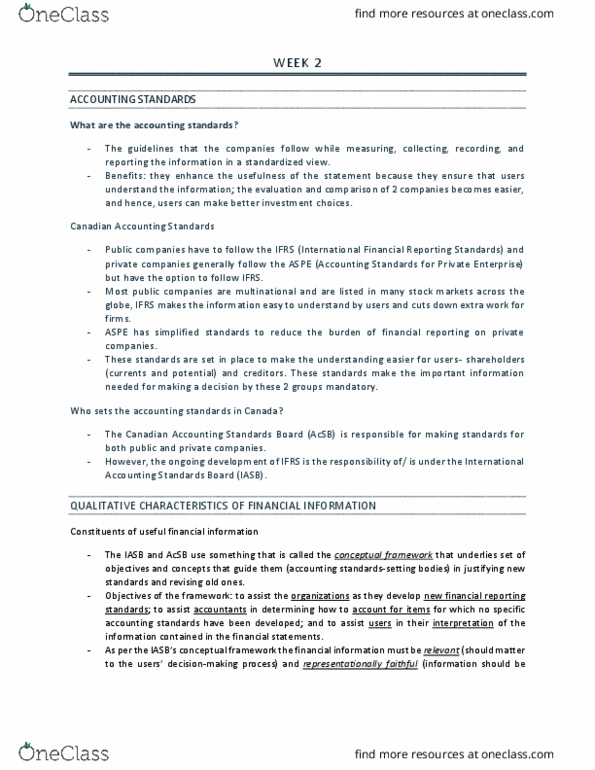 RSM219H1 Chapter Notes - Chapter 2: International Accounting Standards Board, International Financial Reporting Standards, Accounting Equation thumbnail