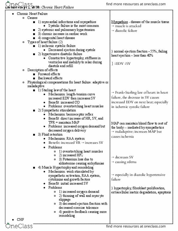 NURS 245 Lecture Notes - Lecture 16: Congenital Heart Defect, Pulmonary Hypertension, Ejection Fraction thumbnail