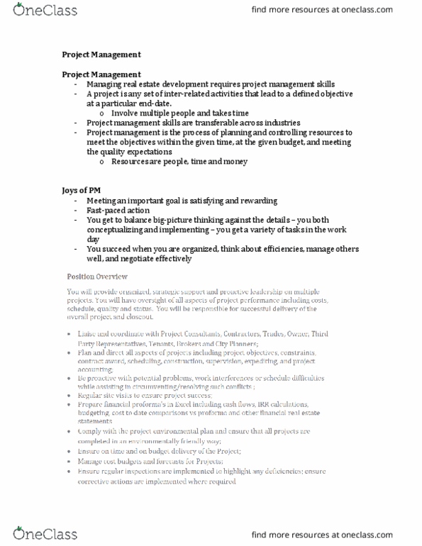 REM 500 Lecture Notes - Lecture 7: Work Breakdown Structure, W. M. Keck Observatory, Critical Path Method thumbnail