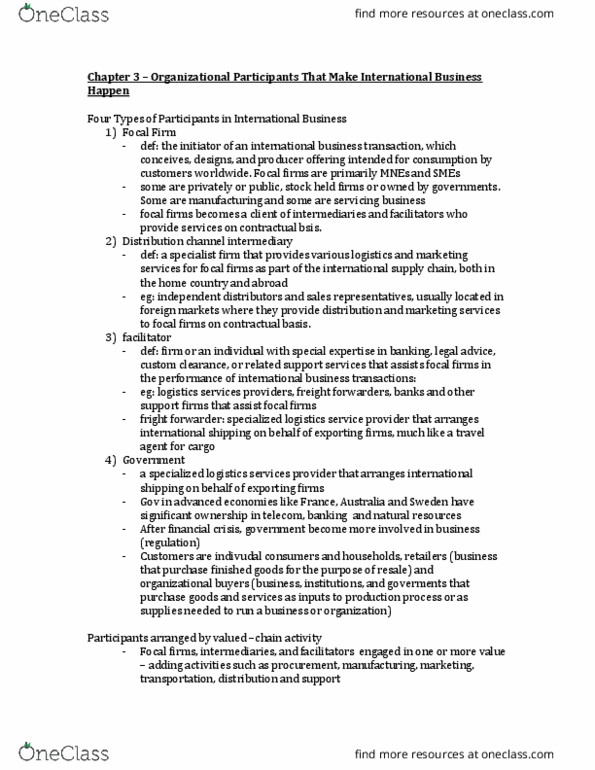 AFM333 Lecture Notes - Lecture 3: Foreign Direct Investment, Sovereign Wealth Fund, Market Entry Strategy thumbnail