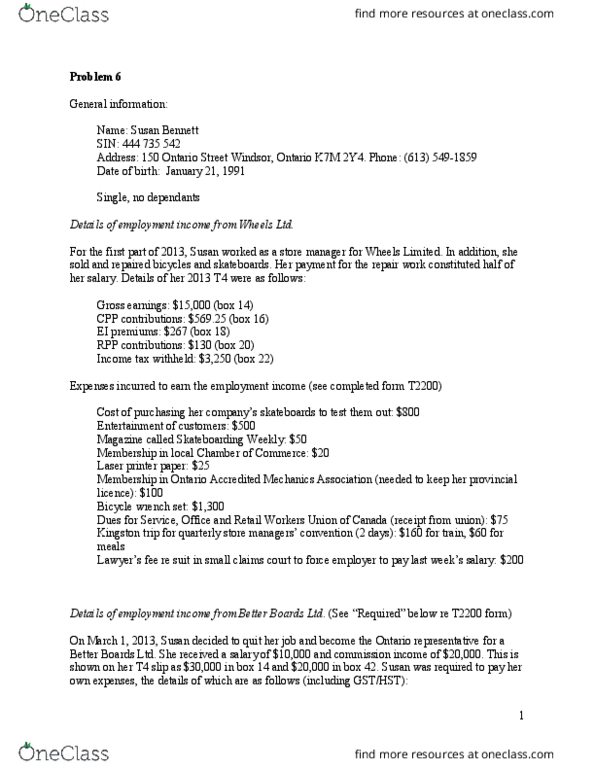 AFM202 Lecture Notes - Lecture 6: Toyota Prius V, Susan Bennett, Small Claims Court thumbnail