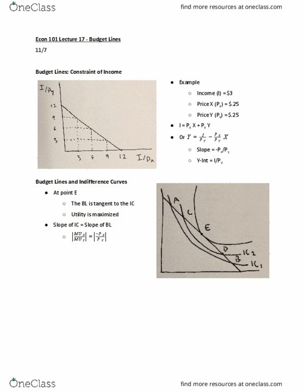 ECON 101 Lecture Notes - Lecture 17: Emd Bl2, Inferior Good, Normal Good thumbnail