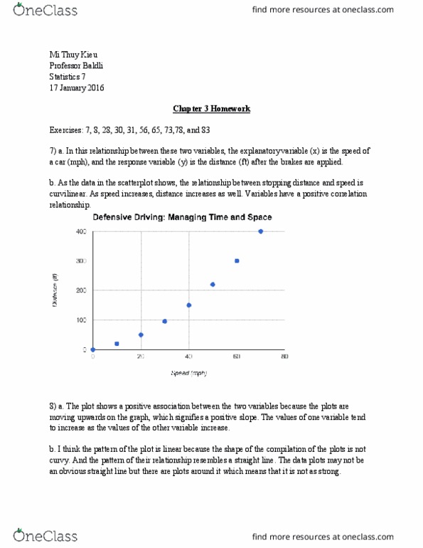STATS 7 Lecture Notes - Lecture 2: Dependent And Independent Variables, Scatter Plot, The Intercept thumbnail