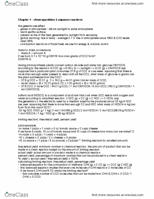 CHM 2040 Lecture Notes - Lecture 4: Analyte, Limiting Reagent, Equivalence Point thumbnail